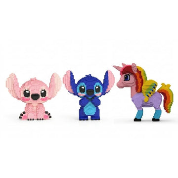 Multi color Pony & Pink-Blue Stitch pair