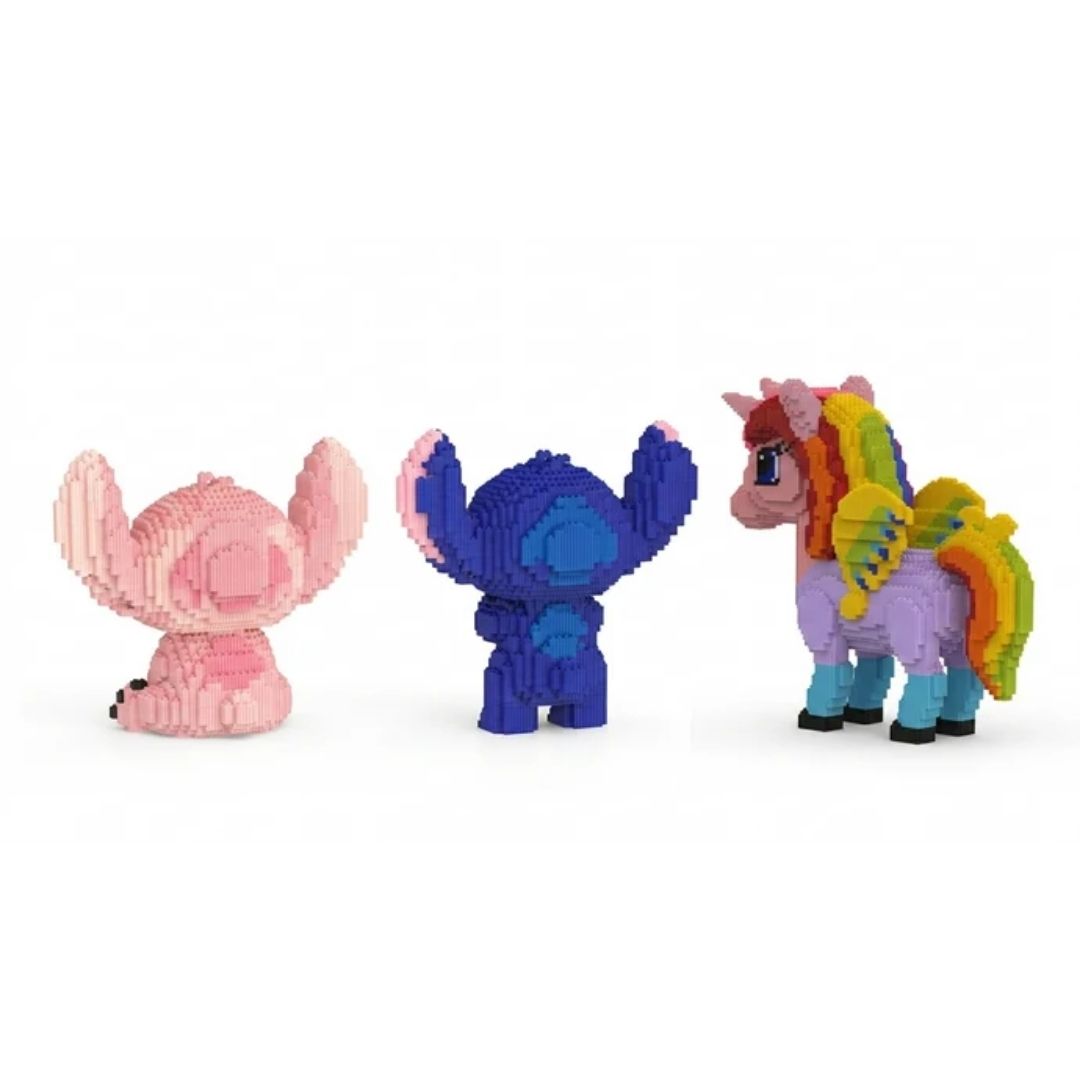 Multi color Pony & Pink-Blue Stitch pair