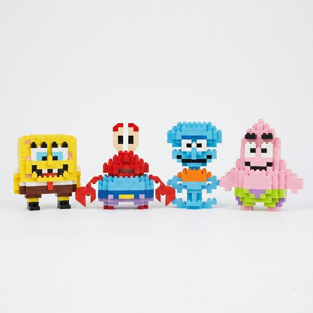 Spongebob Sq pants, Craboss, Squidward & patrick star