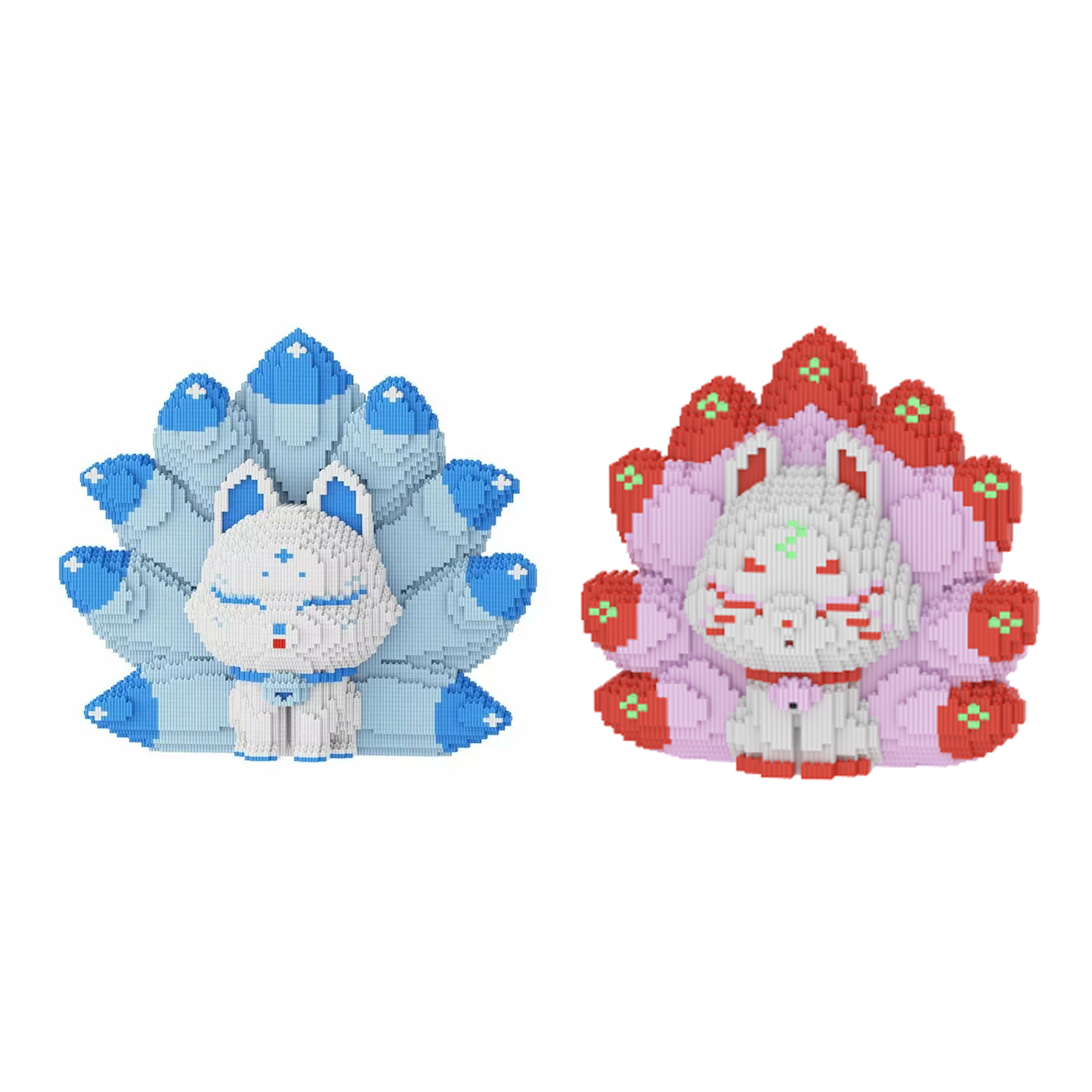Blue And Pink Nine Tailed Fox