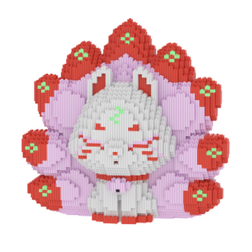 Dual Red-Pink Nine Tailed Fox